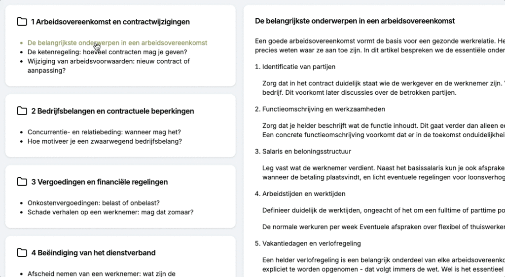 Gedetailleerde kennisbank